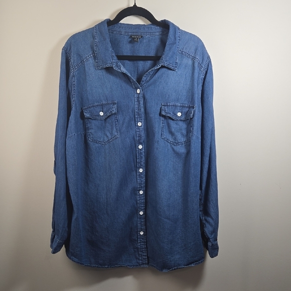 torrid Tops - Torrid Blue Denim Shirt